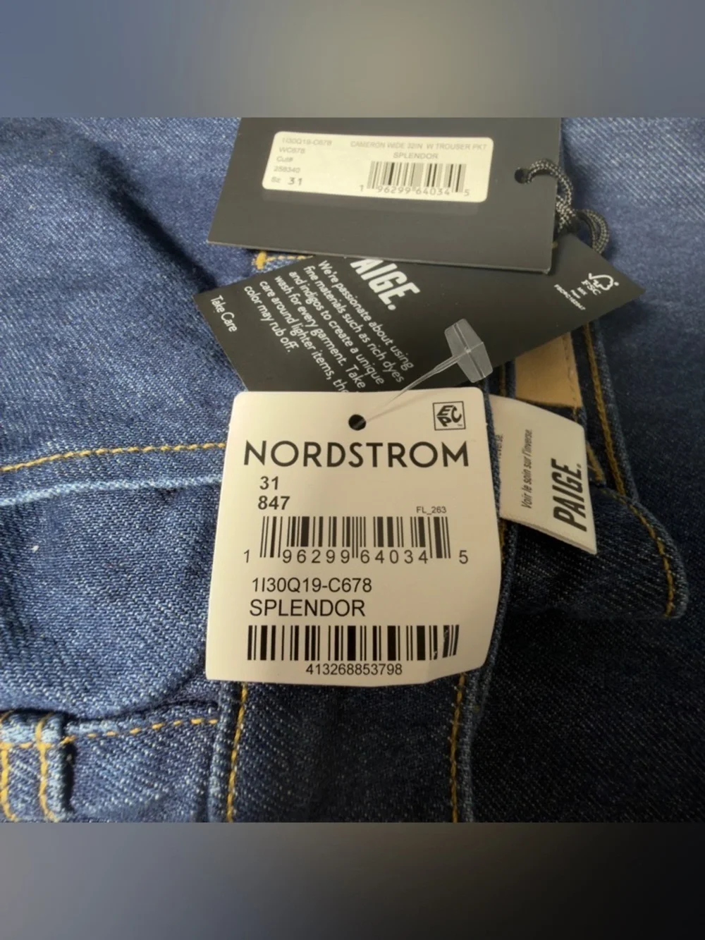 PAIGE Dark Blue Flare Jeans - Picture 9 of 15